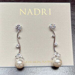 Nadri Crystal and Pearl Earring
